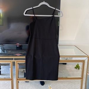 NWT LBD asymmetrical spaghetti strap